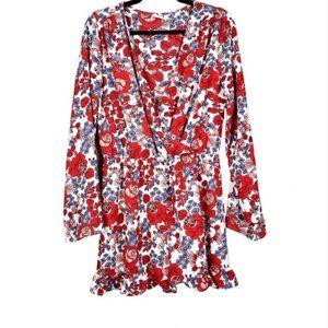 PPLA Clothing Red Floral Romper